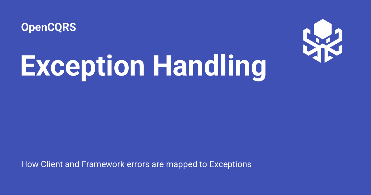 Exception Handling - OpenCQRS